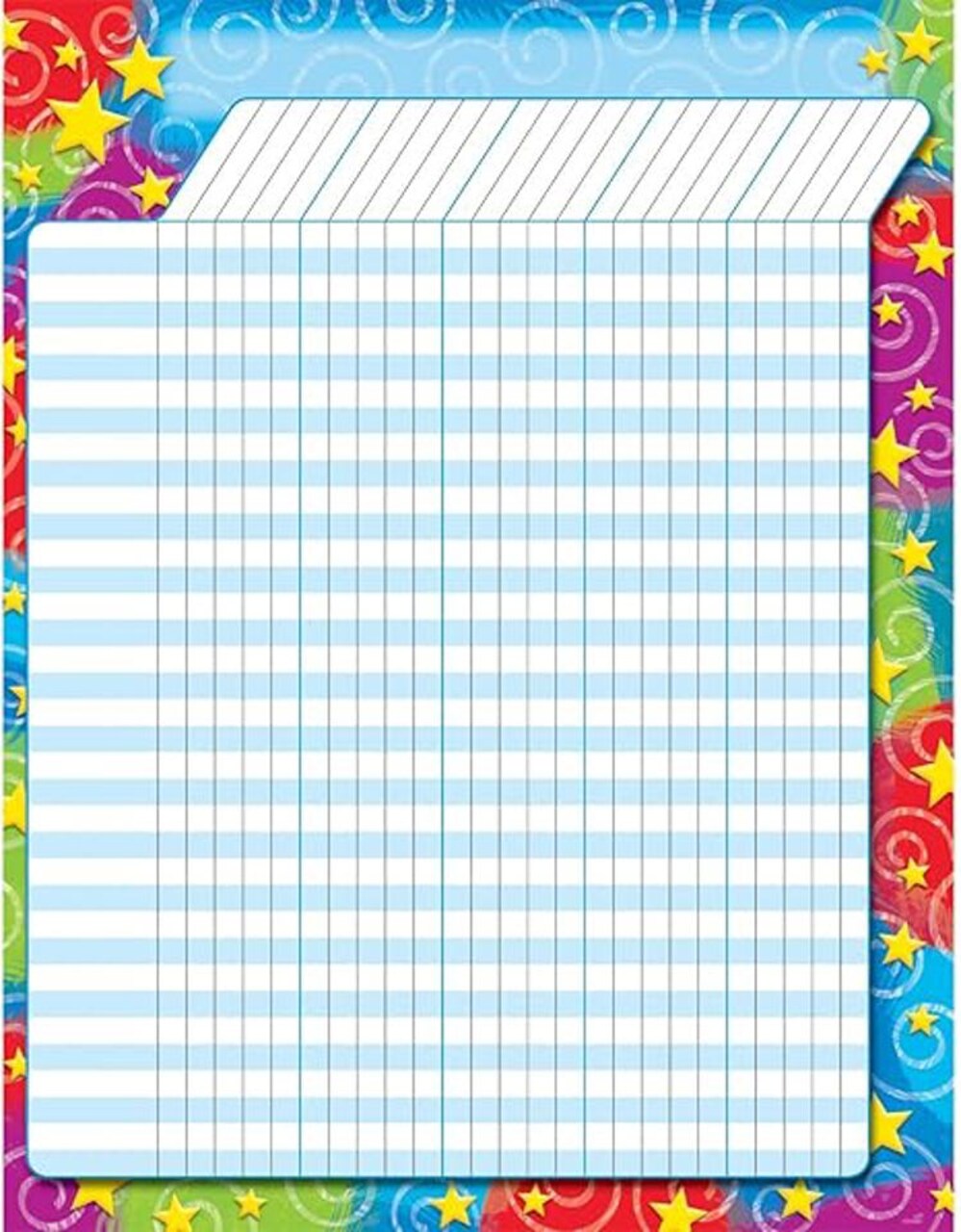Stars ‘n Swirls Incentive Chart – Large, 17" x 22" Goal Tracking Chart